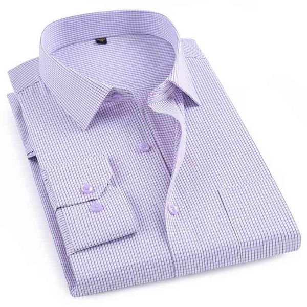 

macrosea classic style men's plaid shirts long sleeve men's casual shirts comfortable breathable men's office-wear clothing 2, White;black