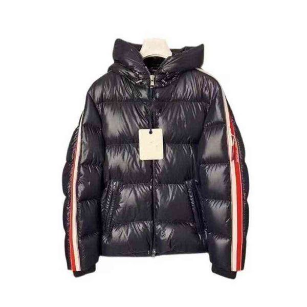 

mens jacket 22 new winter puffer arm stripe designer down jackets women coat overcoat double zipper design thick warm hooded down t220809, Black
