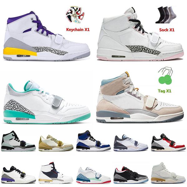 

legacy 312 jumpman mens basketball shoes laser pink foam wolf grey sail stom storm blue chicago olive men women trainers sports 36-46