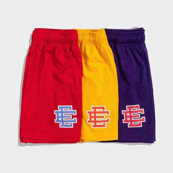 

men's brand summer fashion luxury eric emanuel shorts ee basic short designers newyork city skyline fitness beach breathable women mesh, White;black