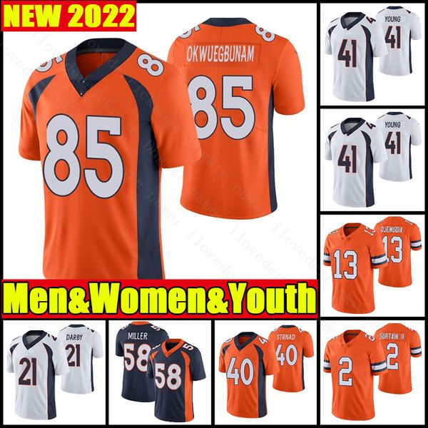 

18 peyton manning 3 russell wilson football jersey patrick surtain ii jerry jeudy justin simmons javonte williams john elway teddy bridgewat, Black;red
