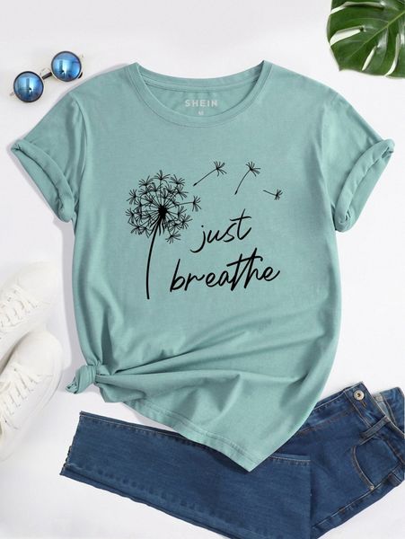 

dandelion & letter graphic tee f9zh#, White