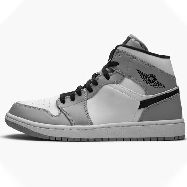 

mens shoes jumpman 1 mid light-smoke grey basketball shoe sports sneakers color light smoke grey/white/anthracite size 36-47 available