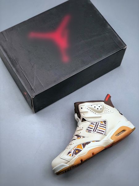 

shoes jumpman 6 vi 6s quai 54 sail gum shoe sports sneakers color sail/total orange/gum light brown/baroque, White;red