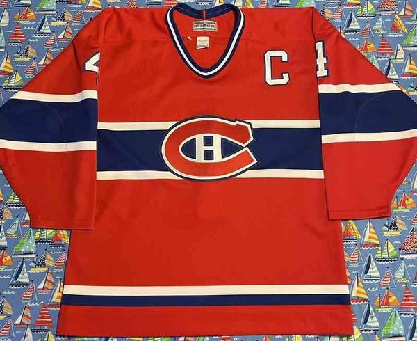 

authentic rare vintage stitched ccm jean beliveau hockey jersey mens kids throwback jerseys, Black