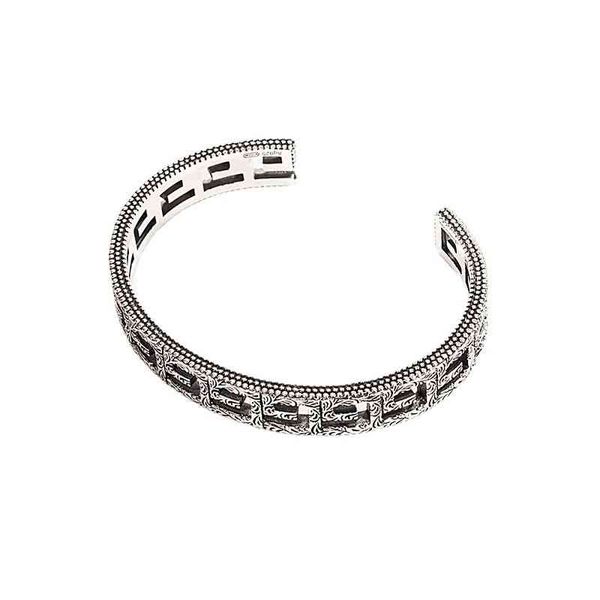 

open bracelet s925 silver hollow out wide men's and women's bracelets, Golden;silver