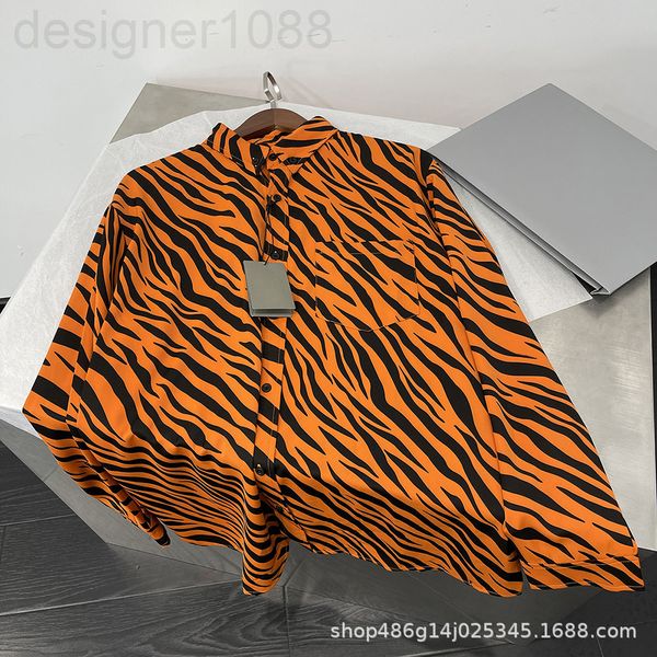

men's casual shirts designer [correct version]family b spring new year of the tiger series orange long sleeve casual lapel shirt for me, White;black