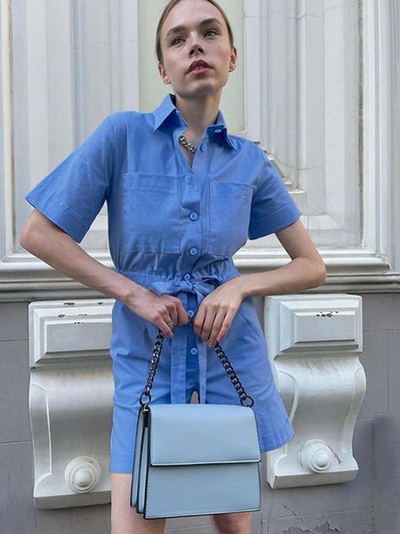 

women's jumpsuits & rompers lapel button drawstring tie women playsuit summer short sleeve shorts female playsuits fashion streetwear l, Black;white