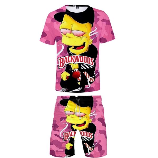 Funny Foods Backwoods Mel Berry Two peças conjuntos de homens 3d t Shirts Shorts Suit Summer Tops Tees Fashion Tshirt Roupas 220708