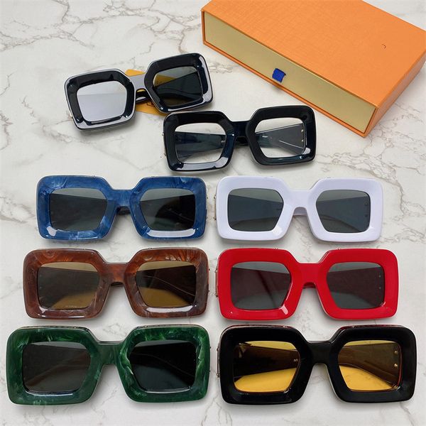 

designer sunglasses 22 new plate sunglass trendy women's online red same fashion personality large box men's z1591, White;black