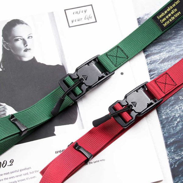 

2022 elling magnet buckle belt men's and women's fashion tactical function canvas overalls 2.5cm magnetic classic luxury belts spo, Black;brown