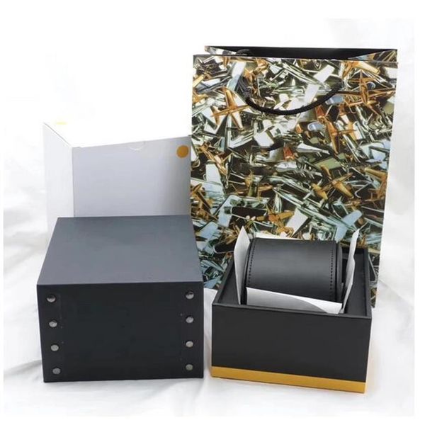 

2021 mens womens watches boxes original watch paper box wood leather case classic 1884 for bentley superavenger super288y, Black;blue