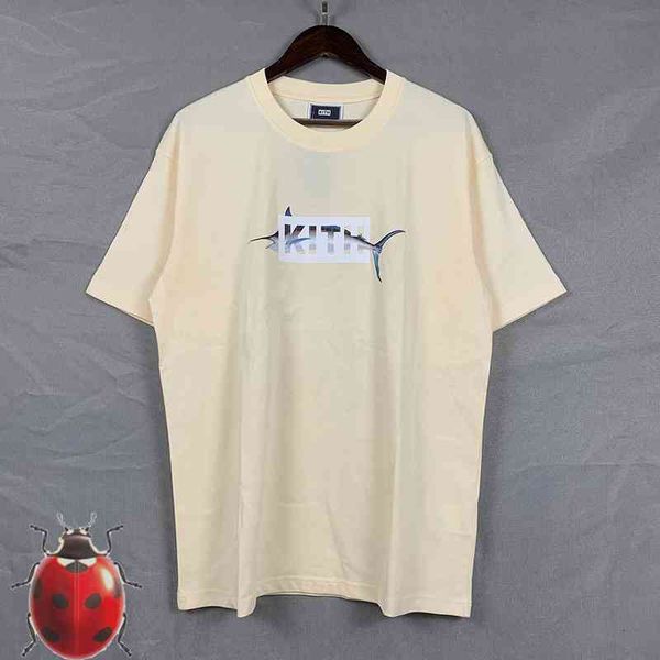 

t-shirt 22ss kith box tuna limited, White;black