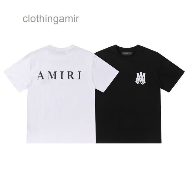 

designer amirss t shirt 2022 mens fashion high summer brand small label back large letter men's women's short sleeve t-shirt n71g, White;black
