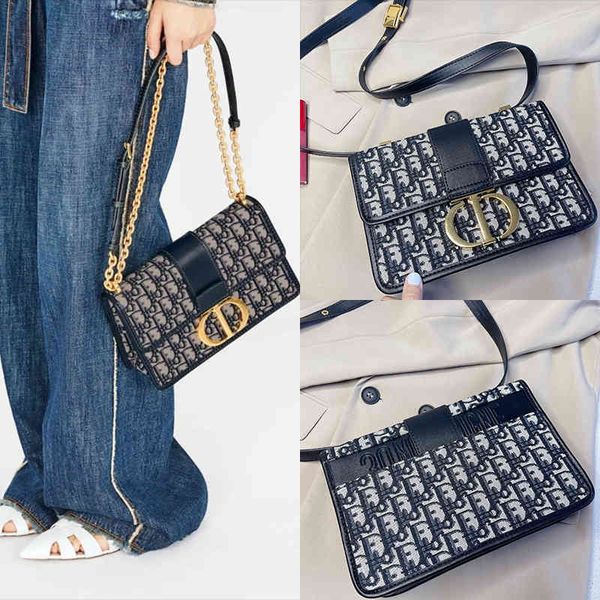 

canvas chain bag embroidered shoulder bag flip messenger bag