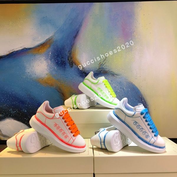 

2022 cotton sneakers luxury designer men women striped shoes lace-up trainers platform casual shoe size35-46 yn200821, Black;red