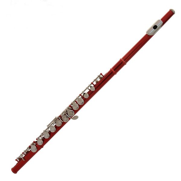 

premium professional flute red key c close hole 16 holes flute