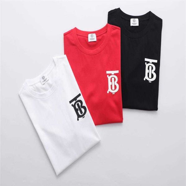 

ss22 summer b6261 new fashion brand men's t-shirts short fit slim casual desinger cotton 100% black and white235h, White;black