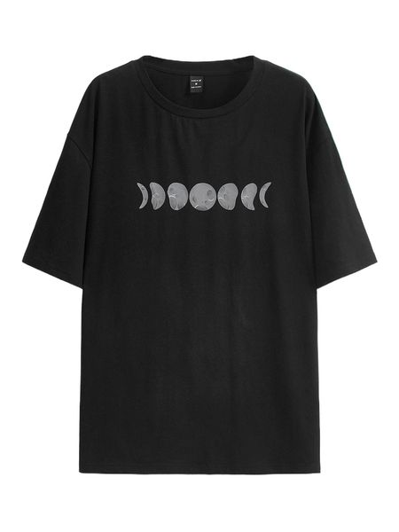 

x sasha beytler men moon print tee 72wv#, White;black