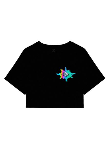 

x stick together co reflective yin & yang print tee x9ml#, White