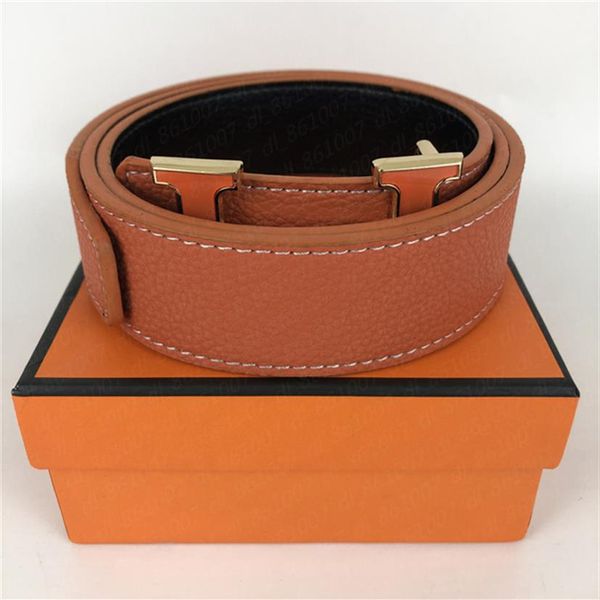 

2021 fashion leather belts designer ladies and men belt deluxe 6 styles 3 8cm wide with box239z, Black;brown