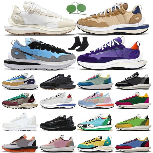 

waffle waffle sacais mens running shoes pegasus fragment ldwaffle ld pure platinum black white gum royal fuchsia men women trainers