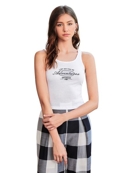 

slogan graphic tank o5ux#, White