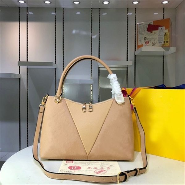 

gbg hl original designer luxury handbags purses v tote bb bag women tote brand cowhide embossing genuine leather shoulder bags