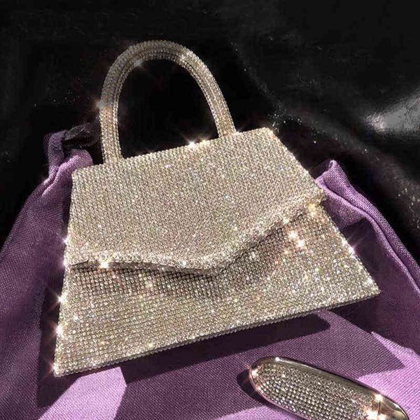 

shoulder bags wedding evening bag hand designer handle rhinestones crystal luxury designer purses and hand femme evening clutch bag silver