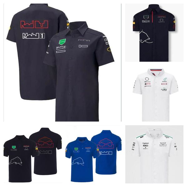 

f1 formula one racing shirt 2022 team lapel t-shirt with the same custom