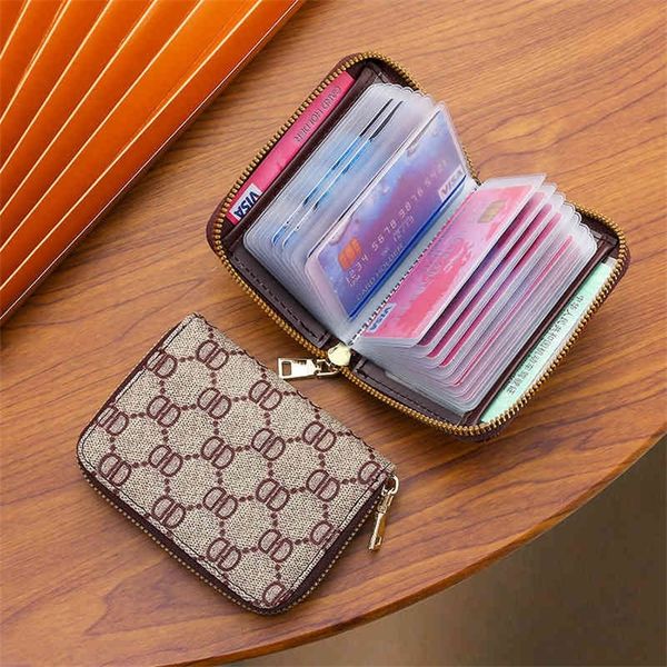 

exquisite high-grade card bag women's small and large capacity driver's license card bag card case zero wallet 60% off online, Brown;gray