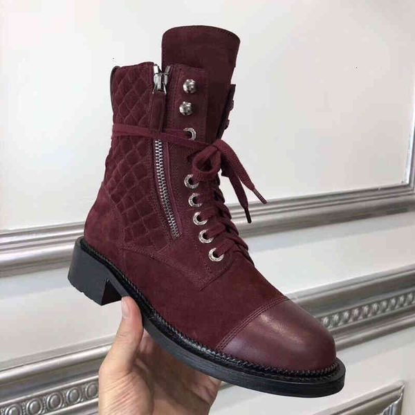 

women's leather motorcycle boots boots winter shoes small and medium legs round head square heel hammer series special offers, Black