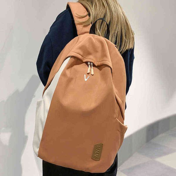 

female male waterproof high capacity lapcollege bag women men travel backpack cool boy girl bag fashion lady backpack trendy aa220316