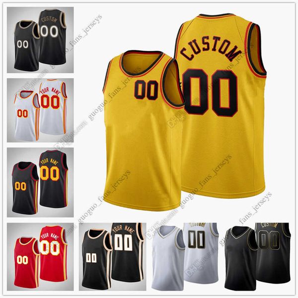 

custom printed 75th 2022 new city basketball jerseys 20 john collins danilo gallinari 17 onyeka okongwu 6 lou williams 22 cam reddish 3 kevi, Black;red