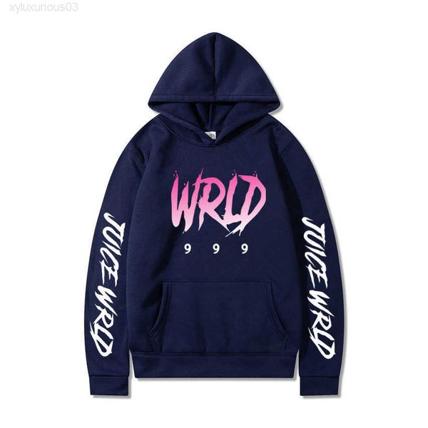 

juice wrld hoodies men sweatshirts fleece hooded harajuku hip hop women hoodie pullovers hoody y0804, Black