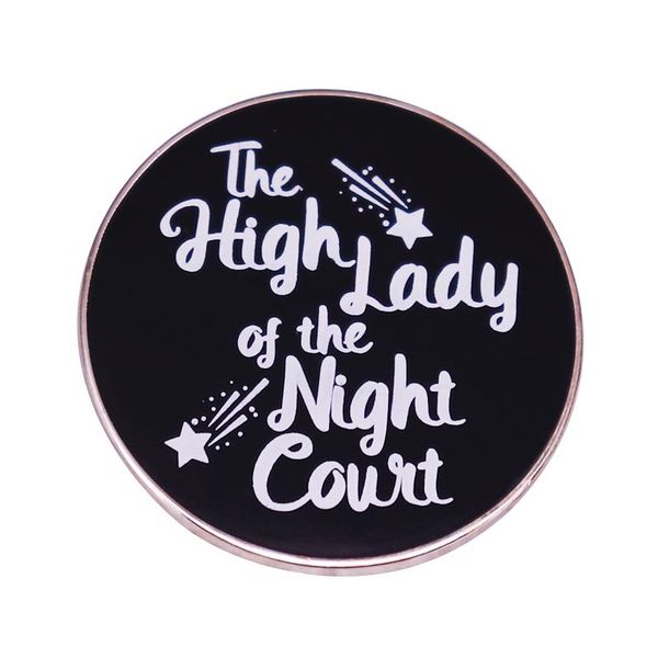 

sarah j maas a-court-of-thorns high lady of the night court enamel pin acotar badge acomaf brooch bookish book lover gifts, Blue