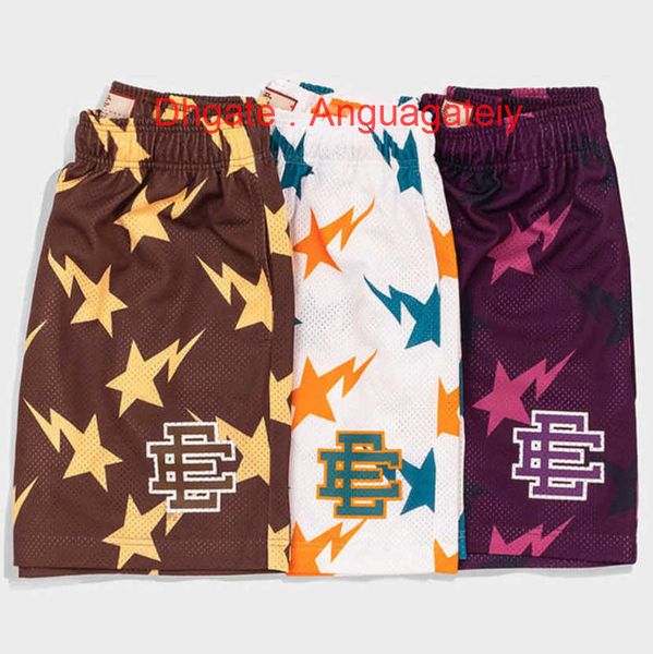 

men's eric emanuel shorts summer gym short sports pants fitness mesh quick dry women ee basic new york city skyline casual beach sweatp, White;black