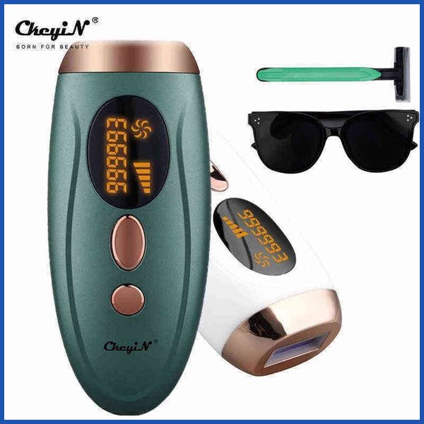 Epilador CKEYIN 999900 Flashes Laser Electric Face Removedor de cabelo do corpo para mulheres raspando o aparador feminino Bikini Depilador 0621