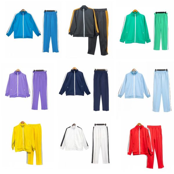 

mens set designers tracksuits jogging zipper coats street loose suits women jackets pants sportswear sweatshirts, Gray