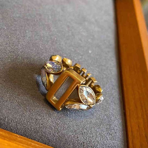 

large letter wheat ear ring female old hollow design sense pair ring, Silver