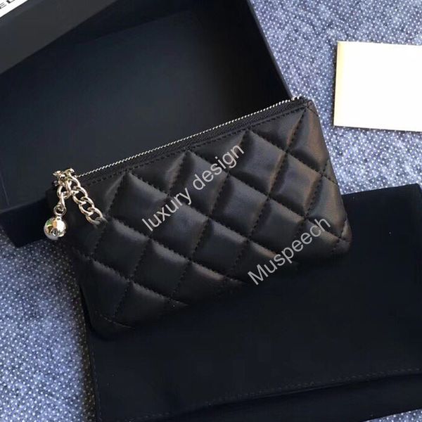 

fashion clutch genuine leather wallet with box dust bag women men purse credit id card holder purse coin purses wholesale a2078, Red;black