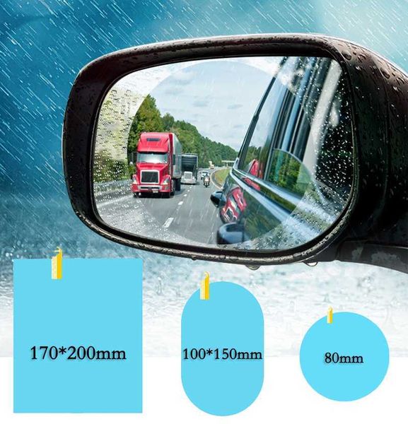 Auto Regen-proof Aufkleber Film Rückspiegel Wasserdichte Film Universal Fenster Glas Klar Anti-Fog Anti-reflektierende Aufkleber