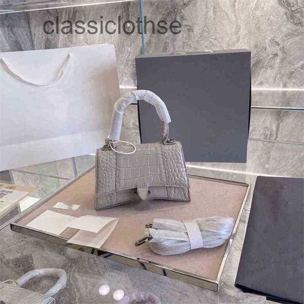 

designer balencaigass bag 2022 luxurys women texture hourglass crocodile pattern versatile one shoulder messenger mrjp