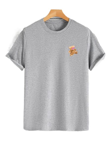 

men bear print tee y6ly#, White;black