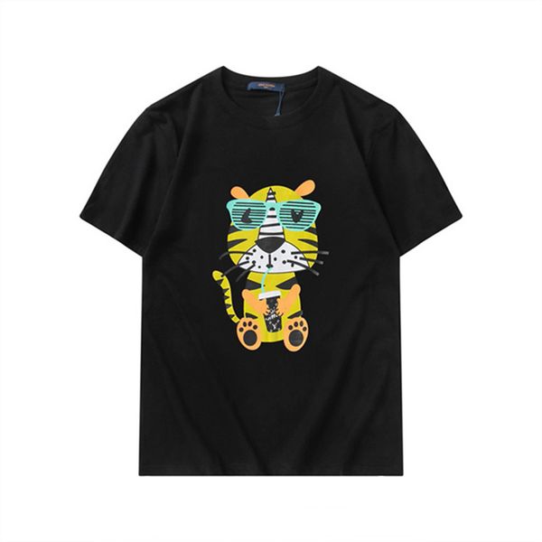

men womens letter print t shirts black fashion designer summer bear tshirt 100% cotton short sleeve tee mens designer clothes t-shirt for wo, White
