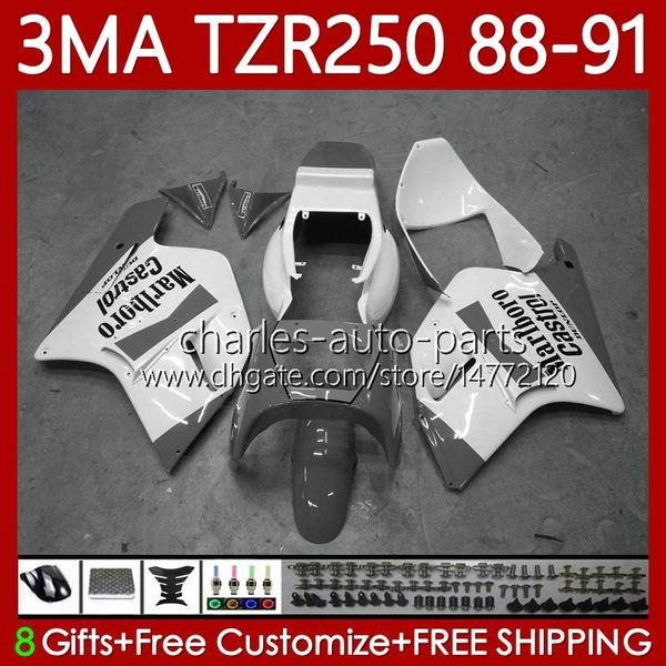 Karosserie-Kit für Yamaha YPVS 3MA TZR250RR TZR250R 1988–1991, grau-weißer Körper 115Nr