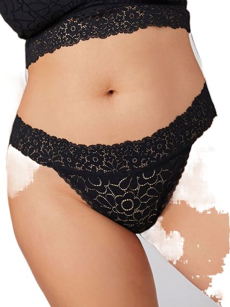 

luvlette sunny lace bikini panty n09o#, Black;red
