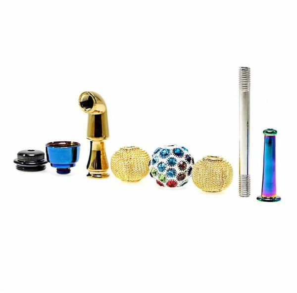 Pontas de boca de cachimbo de água de metal 20 peças cachimbo Shisha porta-cigarros portátil liga de zinco tubos de metal filtro decoração com tubos de acessórios para suporte de mordida