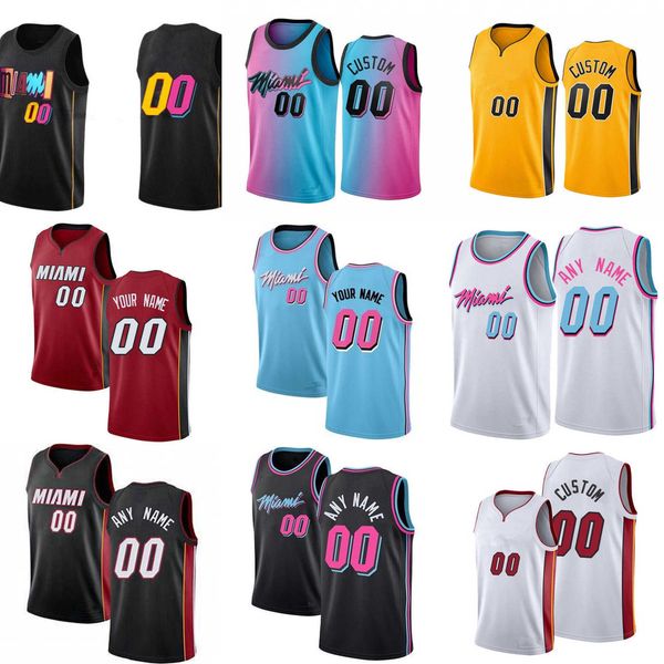 

75th custom men jersey womn youth kyle 7 lowry jimmy 22 butler 4 victor oladipo 13 bam adebayo miami''heat''basketball j, Black;red