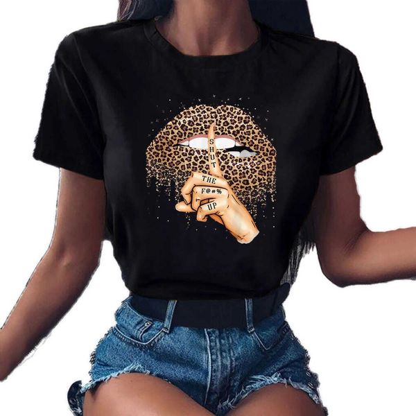 2024 moda donna top T donna estate manica corta T-shirt studente taglia larga grafica Tee camicia da donna Crop Top